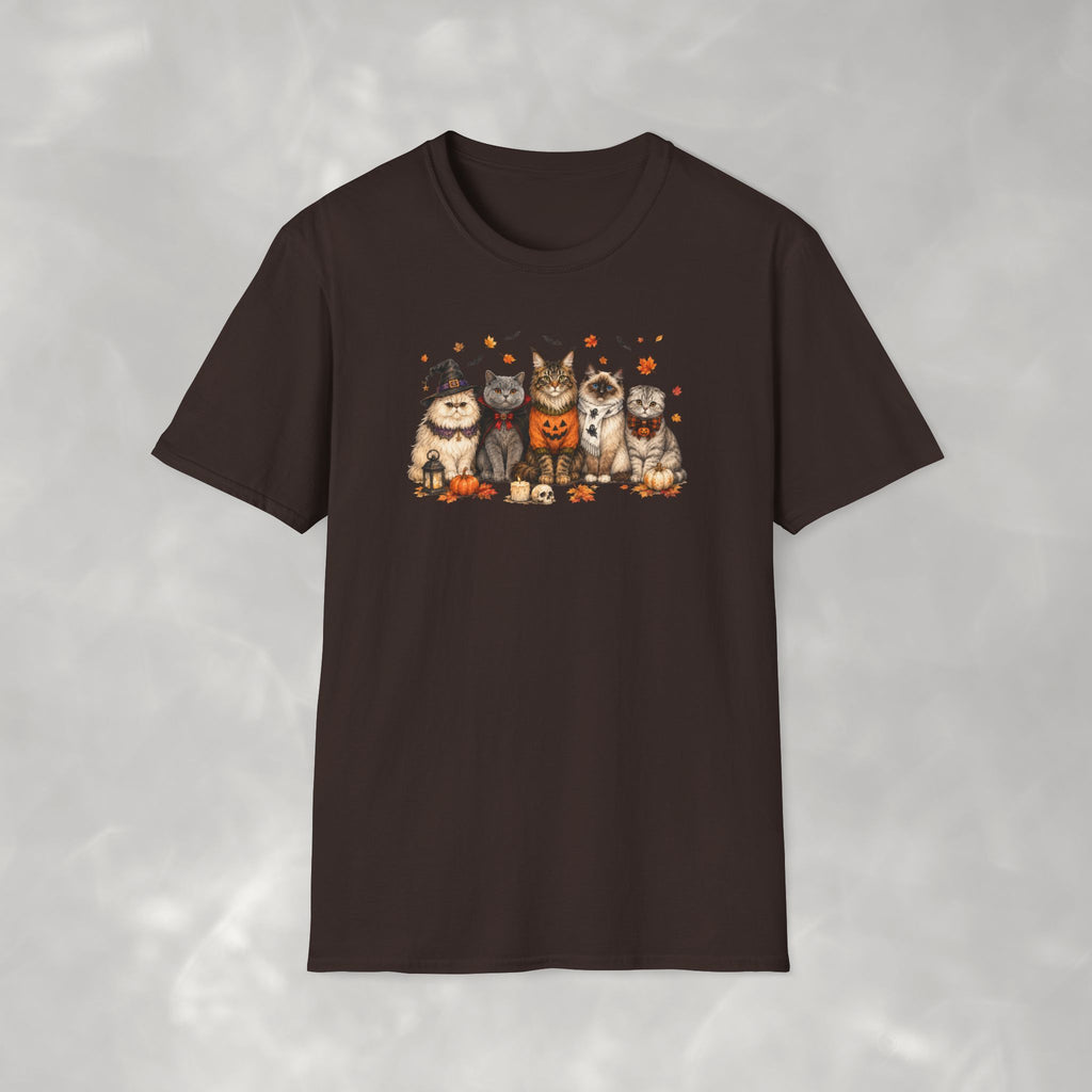 Retro Cats in Halloween Costumes Gildan Unisex Softstyle T-Shirt