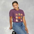 Whimsical Autumn Pumpkins Comfort Color Garment-Dyed T-shirt for Fall, Thanksgiving