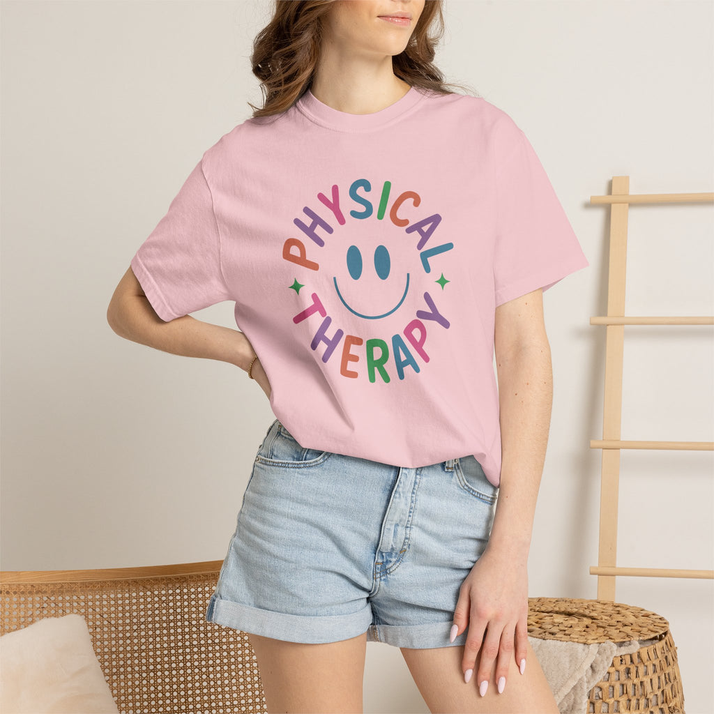 Physical Therapy, Cute Playful Smile, PT, PTA Unisex Comfort Colors Tee