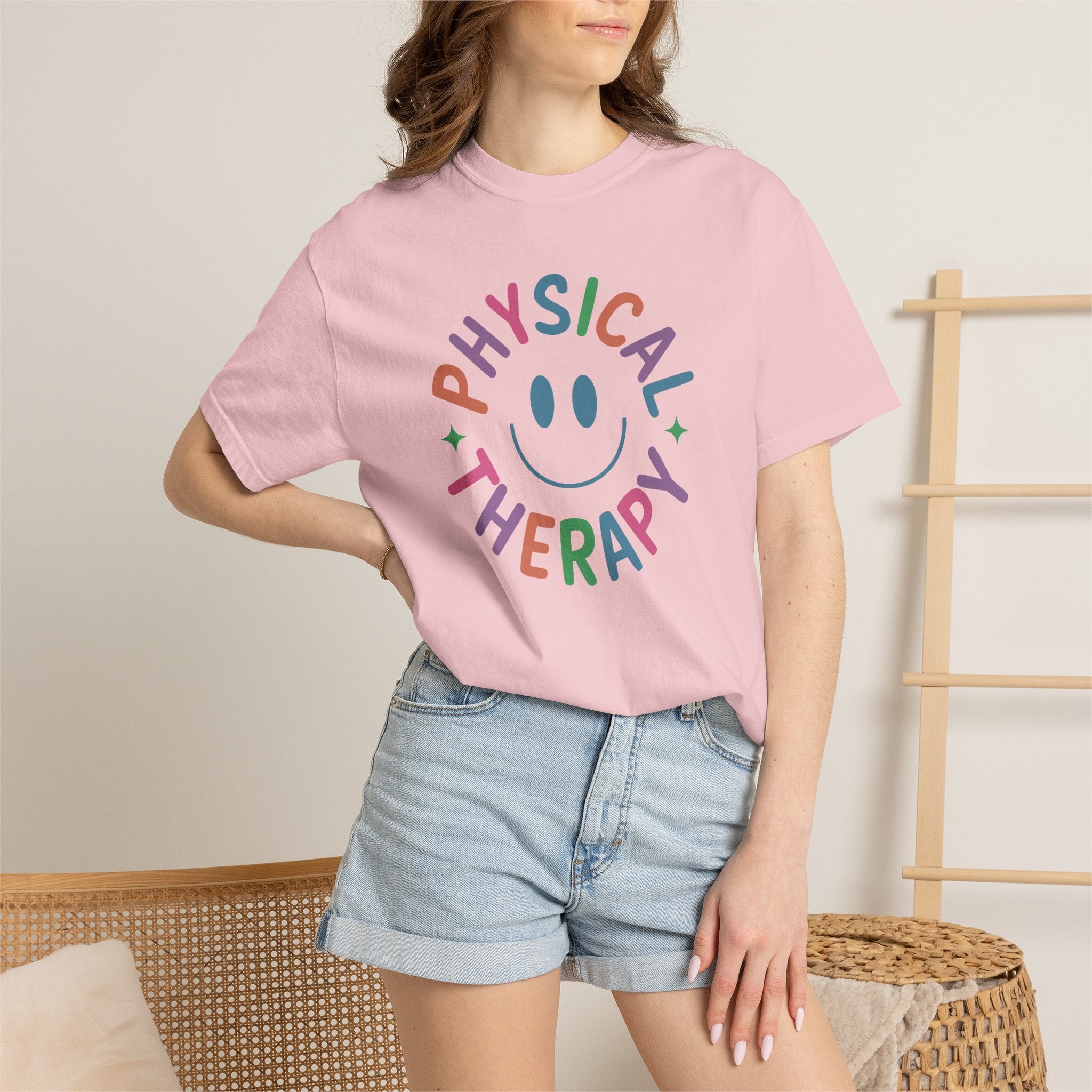 Physical Therapy, Cute Playful Smile, PT, PTA Unisex Comfort Colors Tee