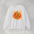 Happy Jack-O-Lantern, Striped Halloween Unisex Heavy Blend™ Crewneck Sweatshirt