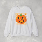 Happy Jack-O-Lantern, Striped Halloween Unisex Heavy Blend™ Crewneck Sweatshirt