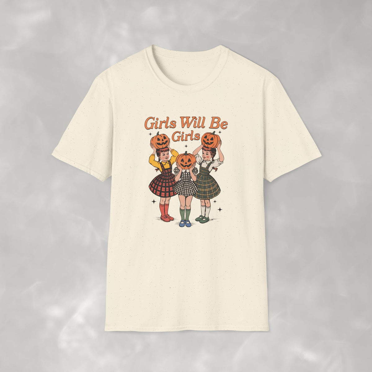 Girls Will Be Girls, Funny Vintage Retro Halloween Gildan Unisex Softstyle T-Shirt