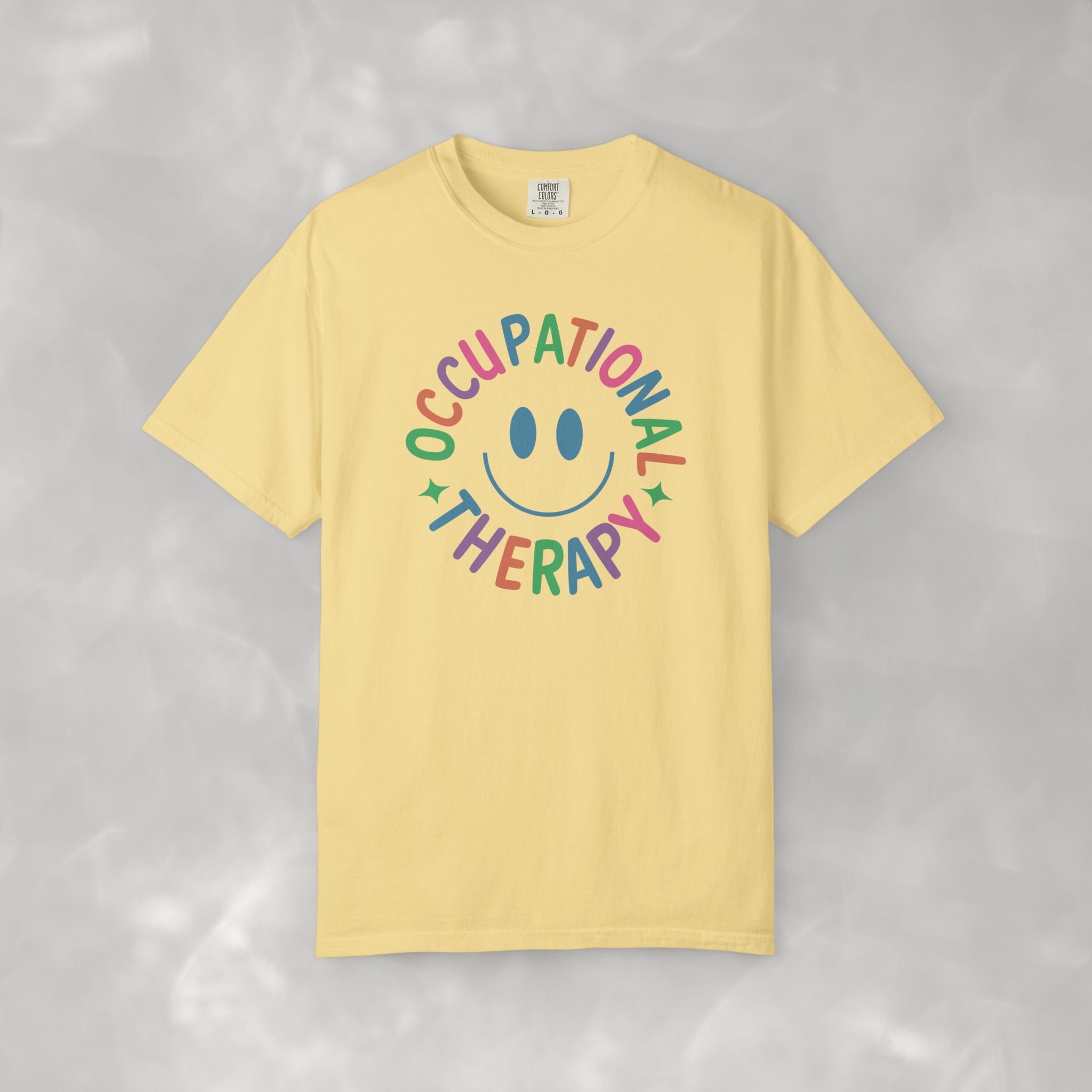 Occupational Therapy, Cute Playful Smile, OT, COTA Comfort Colors Tee