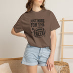 Just Here For The Beer, Funny Football Comfort Colors Tee