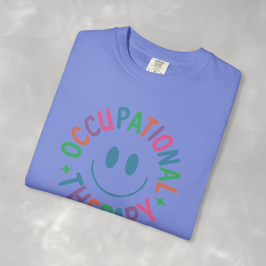 Occupational Therapy, Cute Playful Smile, OT, COTA Comfort Colors Tee
