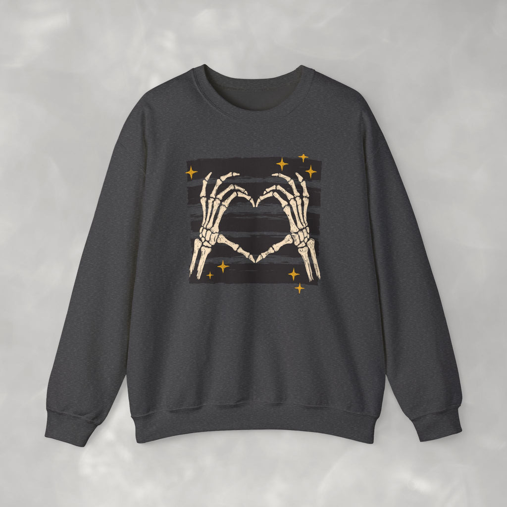 Spooky Skeleton Hands, Cute Halloween Unisex Heavy Blend™ Crewneck Sweatshirt