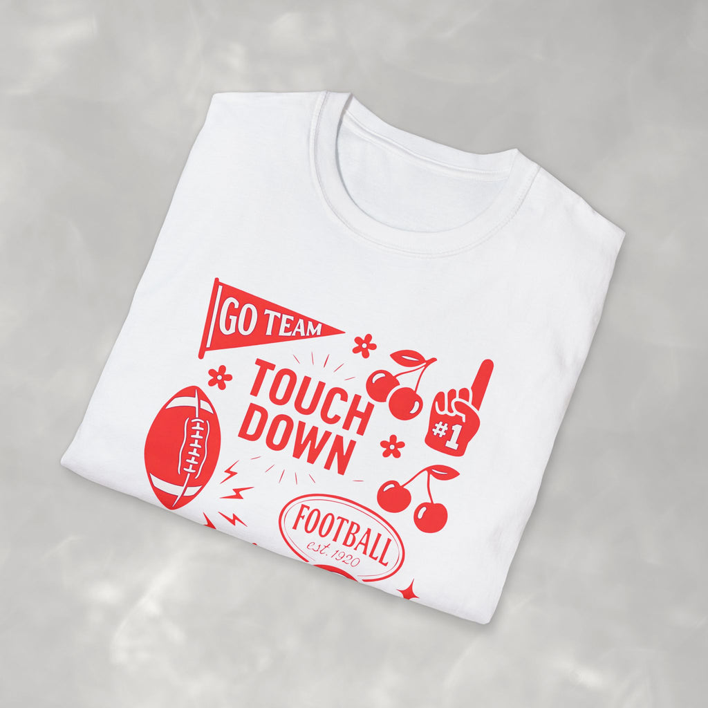 Football Season, Touchdown, Gameday, Cute Gildan Unisex Softstyle T-Shirt