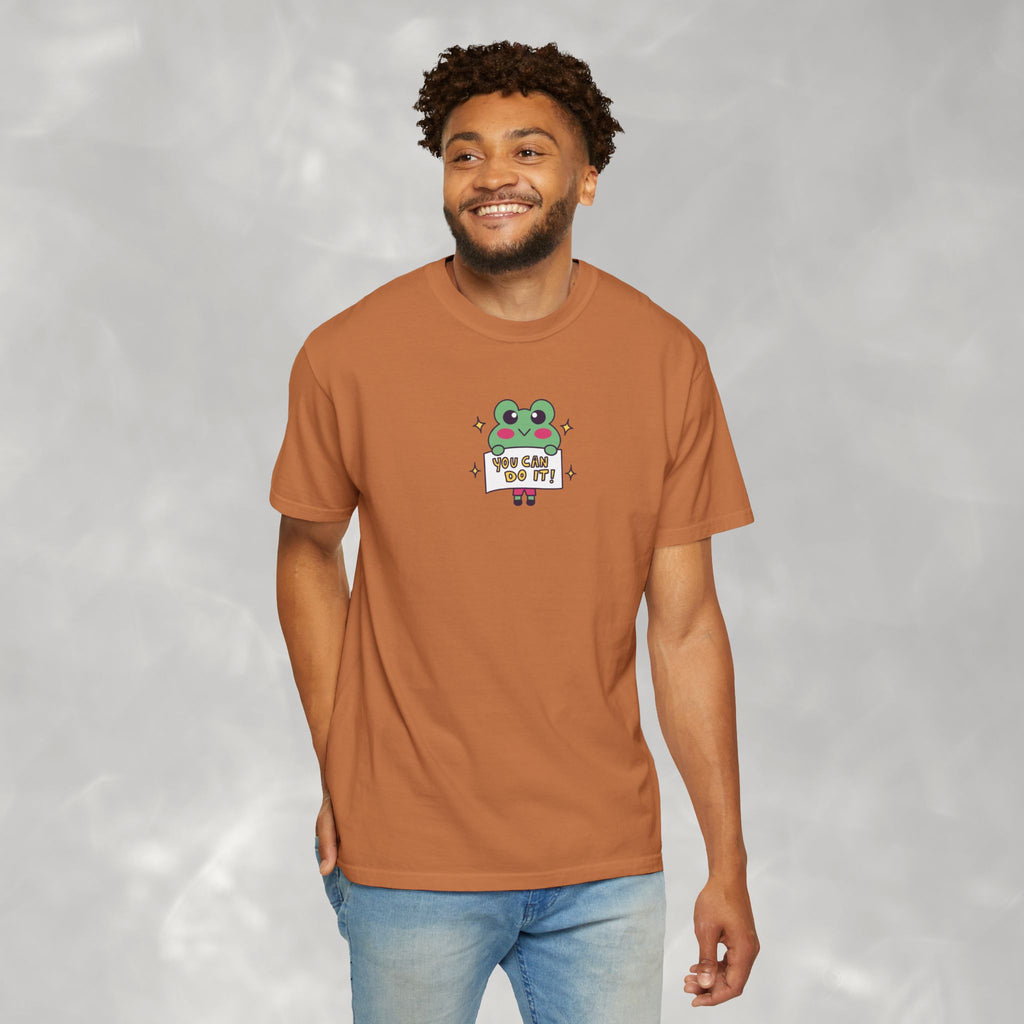 You Can Do It, Cute Motivational Frog Unisex Comfort Colors Tee for OT, PT, Speech Therapist