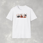 Black Cats Playing in Autum Leaves Gildan Unisex Softstyle T-Shirt