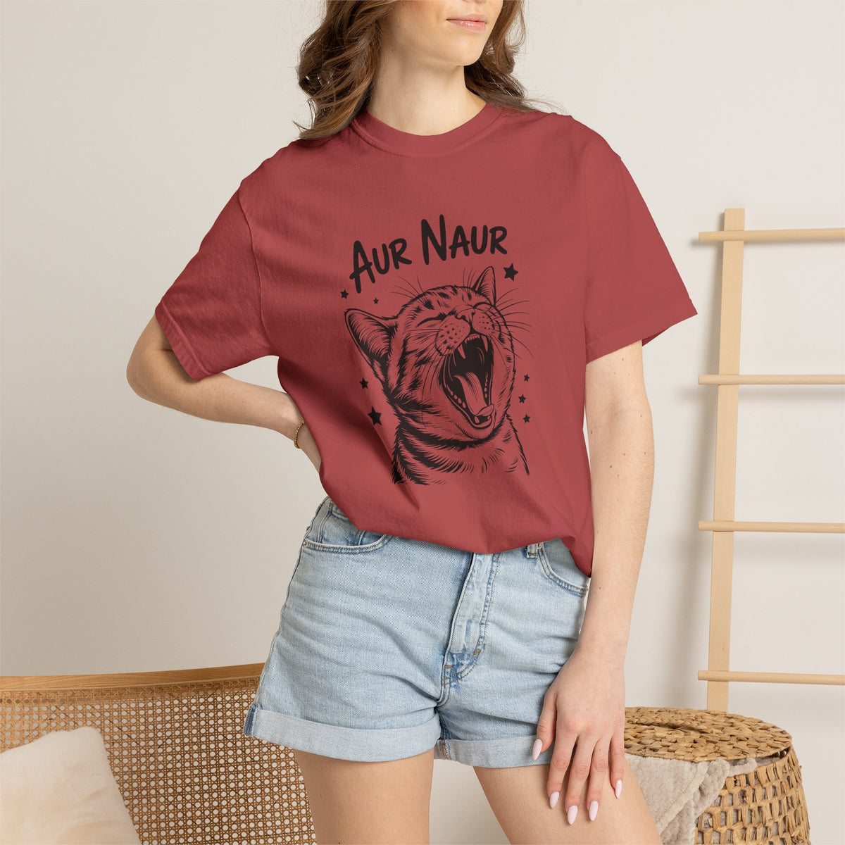 Aur Naur (Oh No) Funny Cat Lover Unisex Comfort Colors Tee