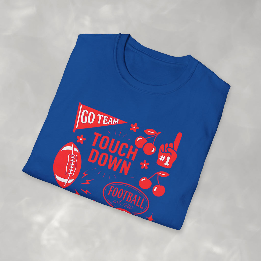 Football Season, Touchdown, Gameday, Cute Gildan Unisex Softstyle T-Shirt