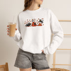Cute Black Cats Playing in Autumn Leaves, Gildan Unisex Heavy Blend™ Crewneck Sweatshirt