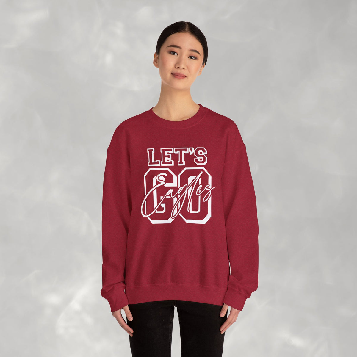Let's Go Eagles, Eagles Sports, Team Spirit Gildan Unisex Heavy Blend™ Crewneck Sweatshirt