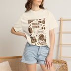 Football Preppy Game Day Comfort Colors Tee for Women