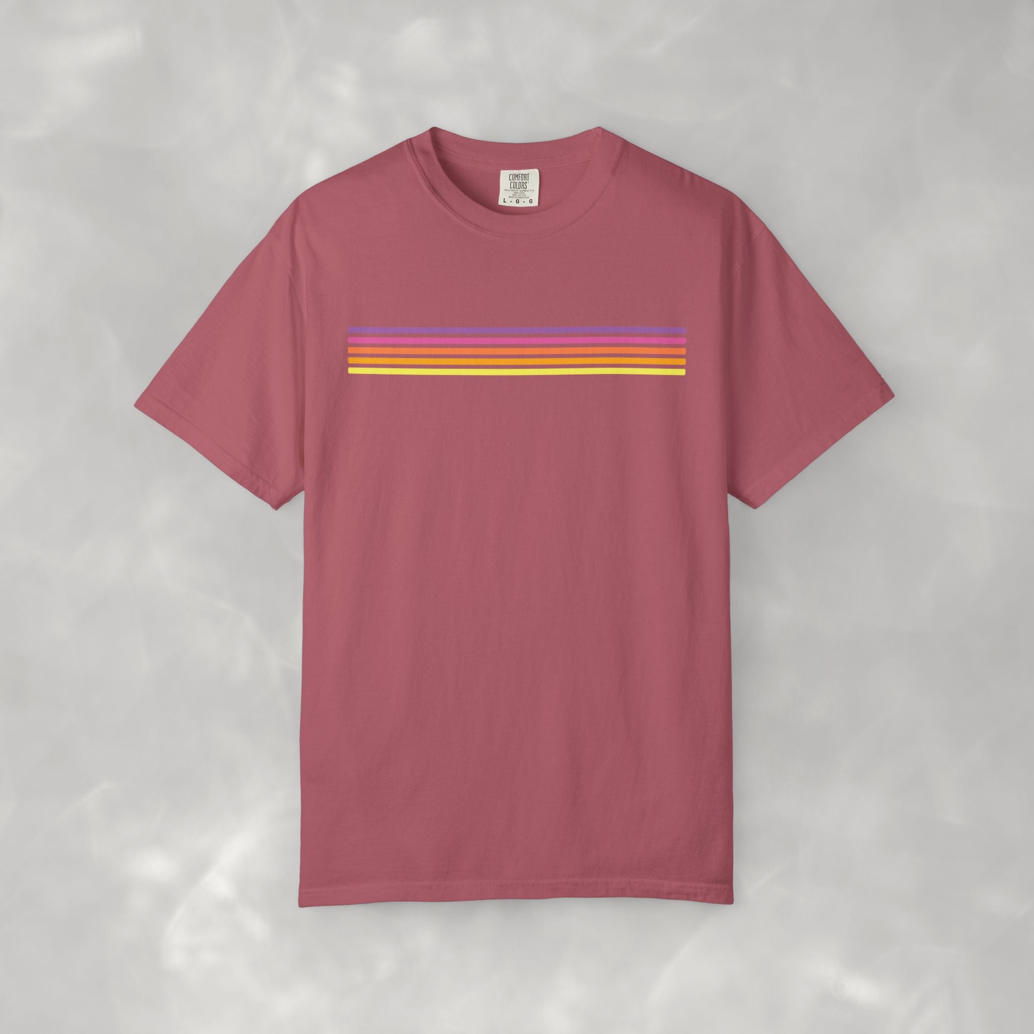 Retro Stripes Unisex CC Tee, Summer T-shirt for Men and Women