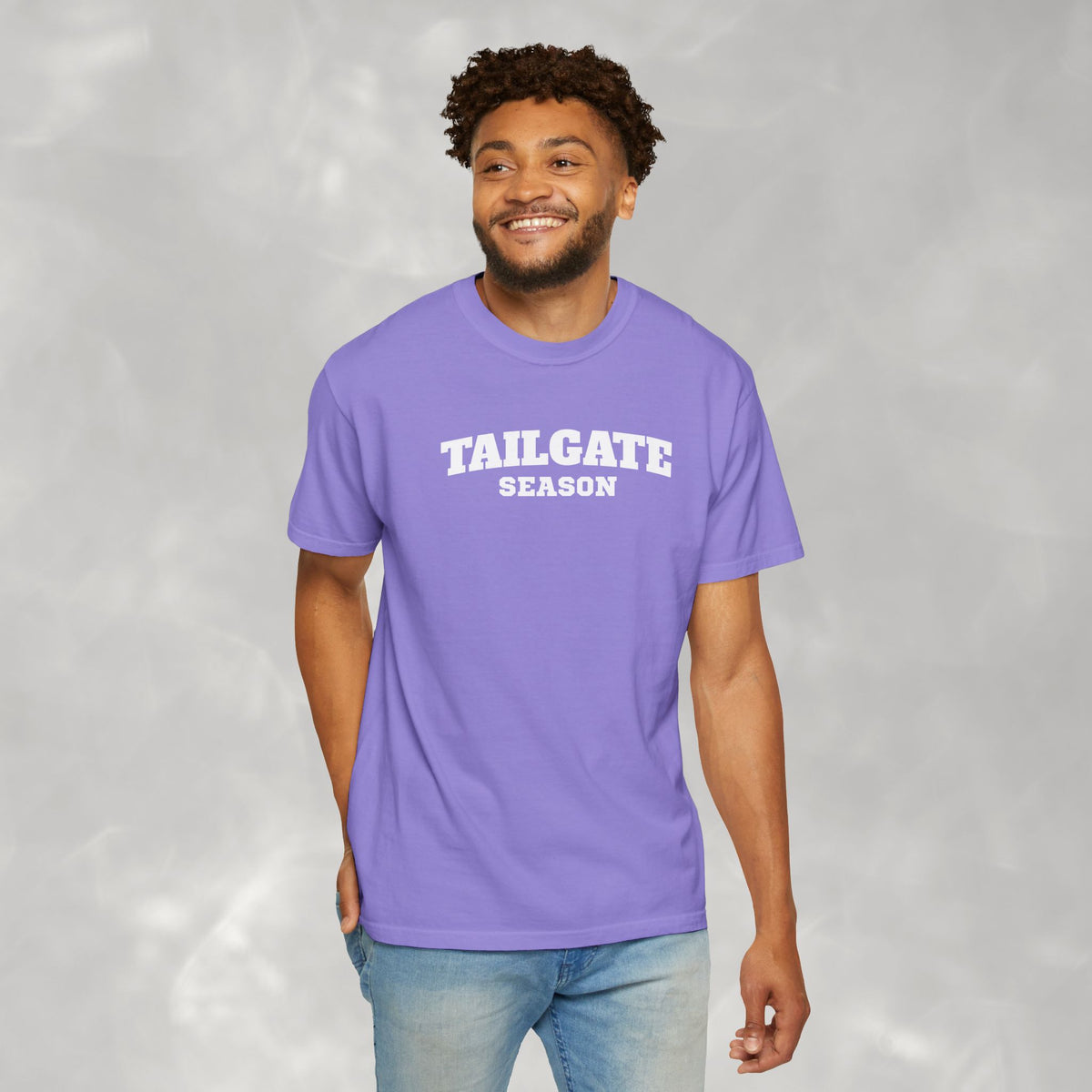 Tailgate Season, Football Game Day Unisex Comfort Colors Tee for Men and Women
