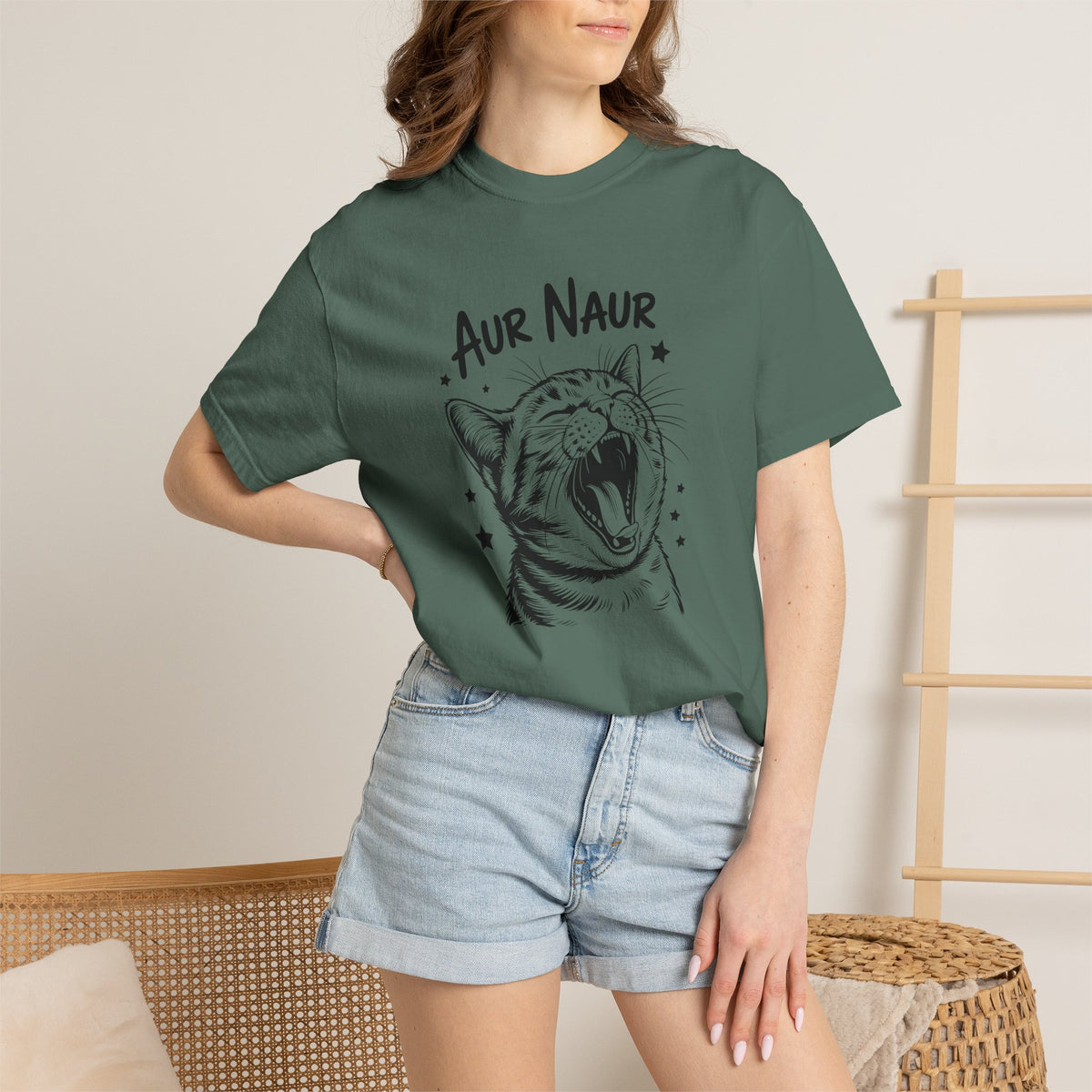 Aur Naur (Oh No) Funny Cat Lover Unisex Comfort Colors Tee