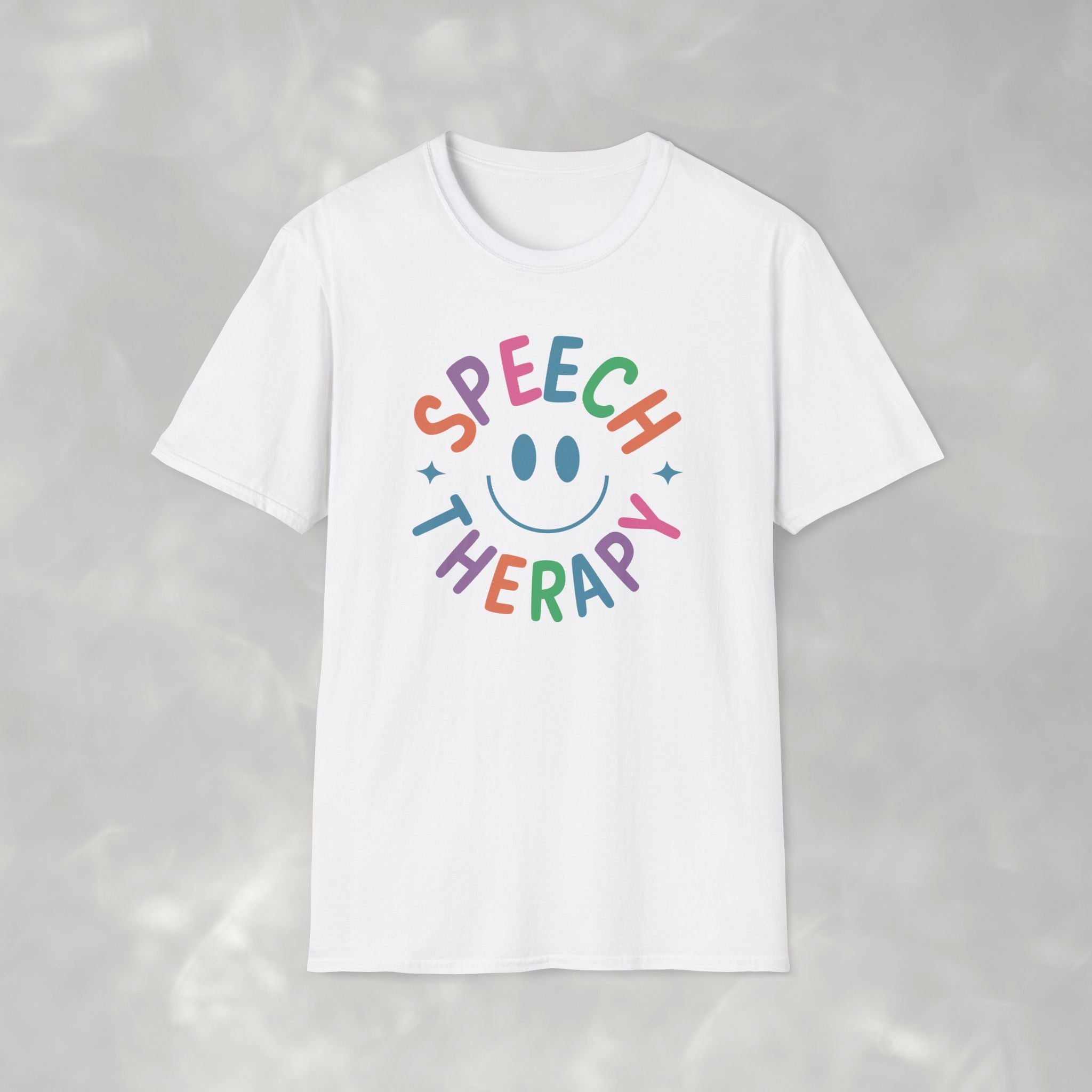 Speech Therapy, Cute Playful Smile, SLP, SLPA Gildan Unisex Softstyle T-Shirt