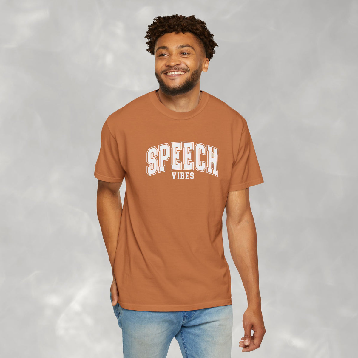 Speech Vibes, Unisex Comfort Colors Tee for SLP, SLPA, Speech Therapy