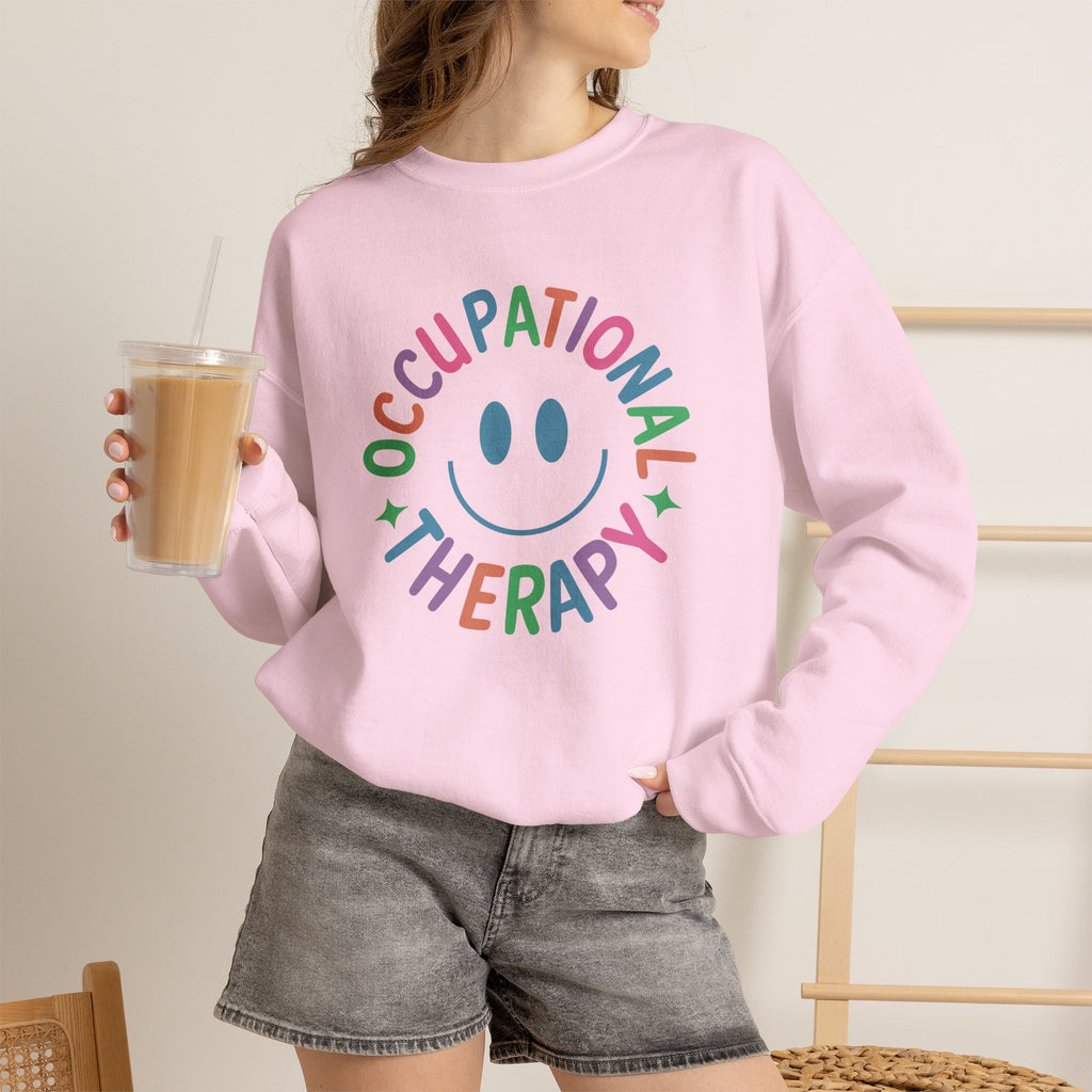 Occupational Therapy, Cute Playful Smile, OT, COTA Gildan Unisex Heavy Blend™ Crewneck Sweatshirt
