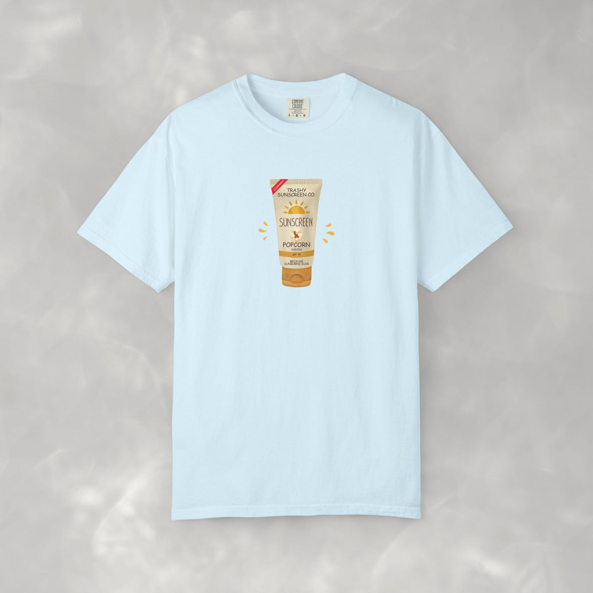 Popcorn Scented Sunscreen, Funny, Random Questionable Concepts Comfort Colors Tee
