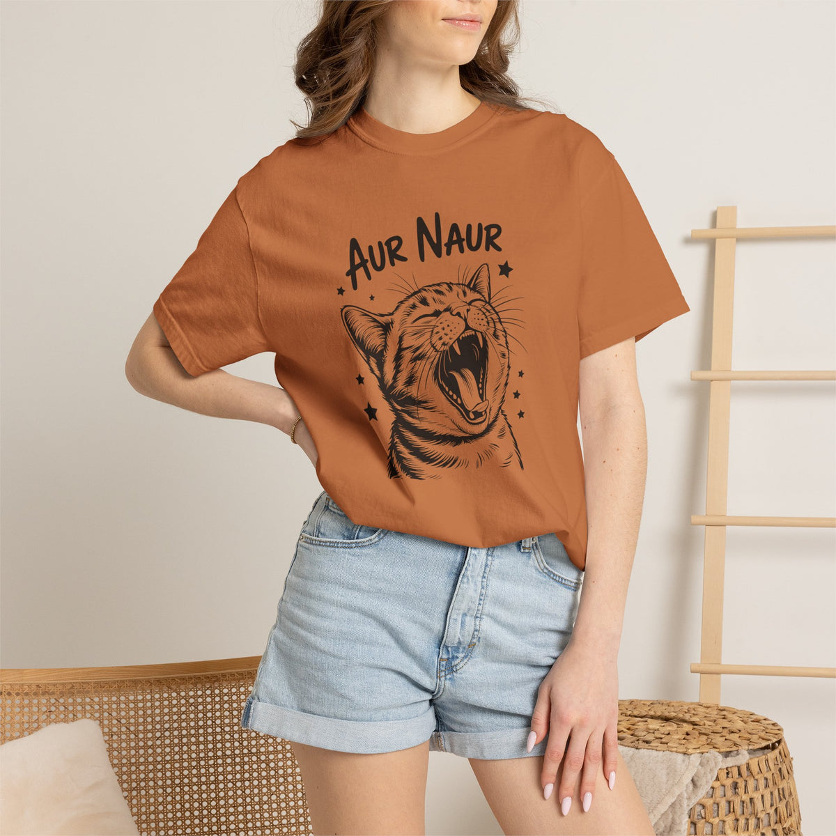 Aur Naur (Oh No) Funny Cat Lover Unisex Comfort Colors Tee