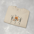 Dancing Skeletons, Cute Halloween Gildan Unisex Heavy Blend™ Crewneck Sweatshirt