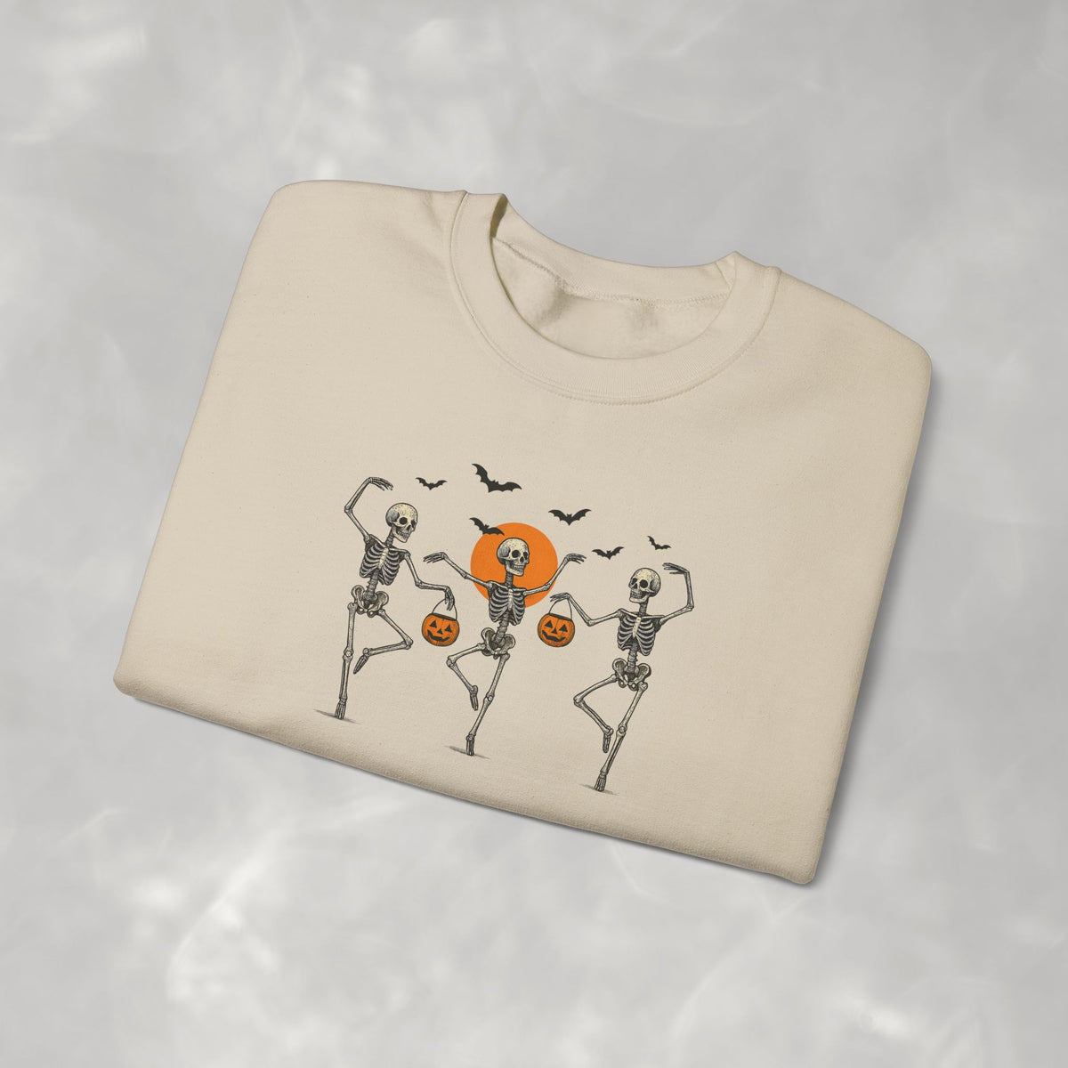 Dancing Skeletons, Cute Halloween Gildan Unisex Heavy Blend™ Crewneck Sweatshirt