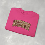 Leopard Print Varsity Nurse Gildan Unisex Heavy Blend™ Crewneck Sweatshirt