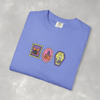 Cute Halloween Spooky Stamps with Cat, Jack-O-Lanter, Skeleton, Comfort Colors Tee