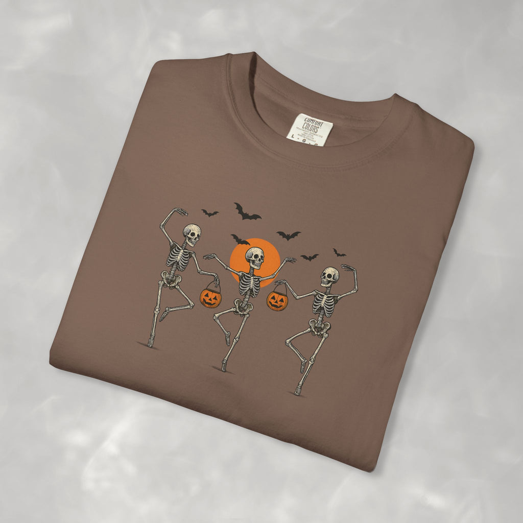 Dancing Skeletons, Cute Halloween Comfort Colors Tee
