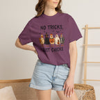 No Tricks Just Chicks, Funny Halloween Chickens in Costumes, Comfort Colors Tee