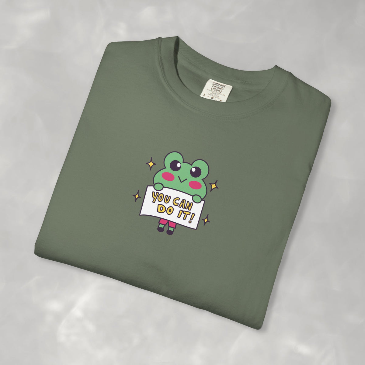 You Can Do It, Cute Motivational Frog Unisex Comfort Colors Tee for OT, PT, Speech Therapist
