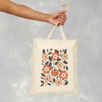 Vintage Autmn, Retro Fall Double-Sided Cotton Canvas Tote Bag