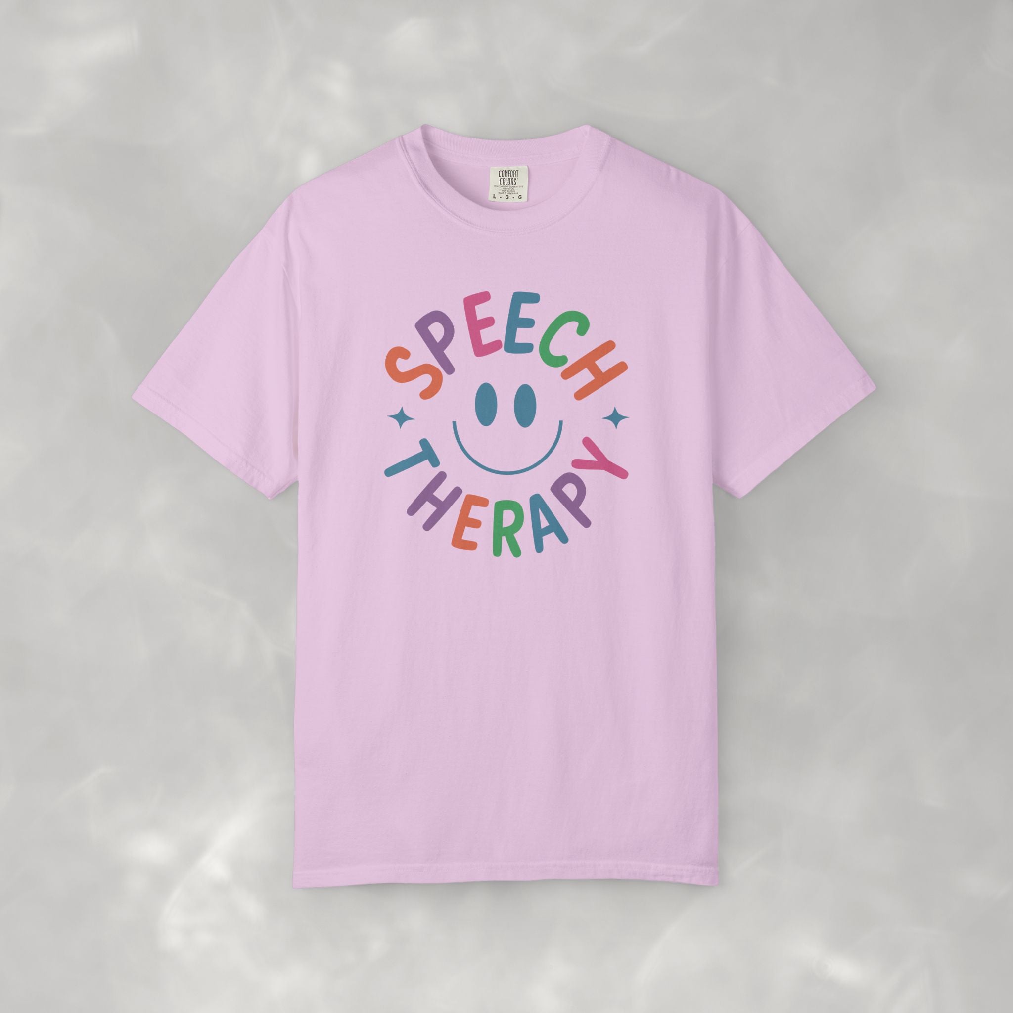 Speech Therapy, Cute Playful Smile, SLP, SLPA Comfort Colors Tee