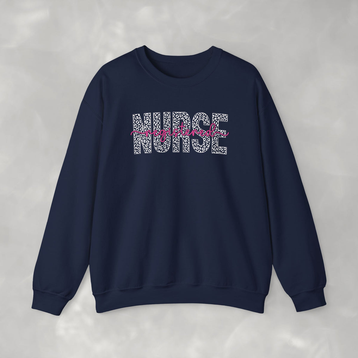 Registered Nurse Leopard Print Gildan Unisex Heavy Blend™ Crewneck Sweatshirt