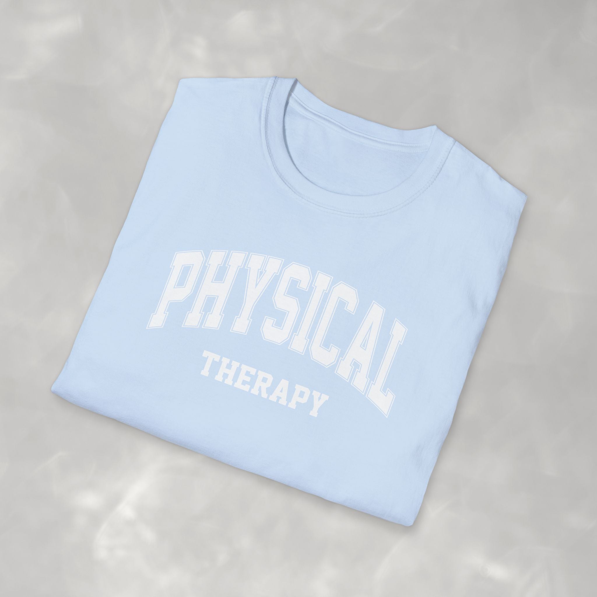 Physical Therapy, Therapist Varsity Style Gildan Unisex Softstyle T-Shirt