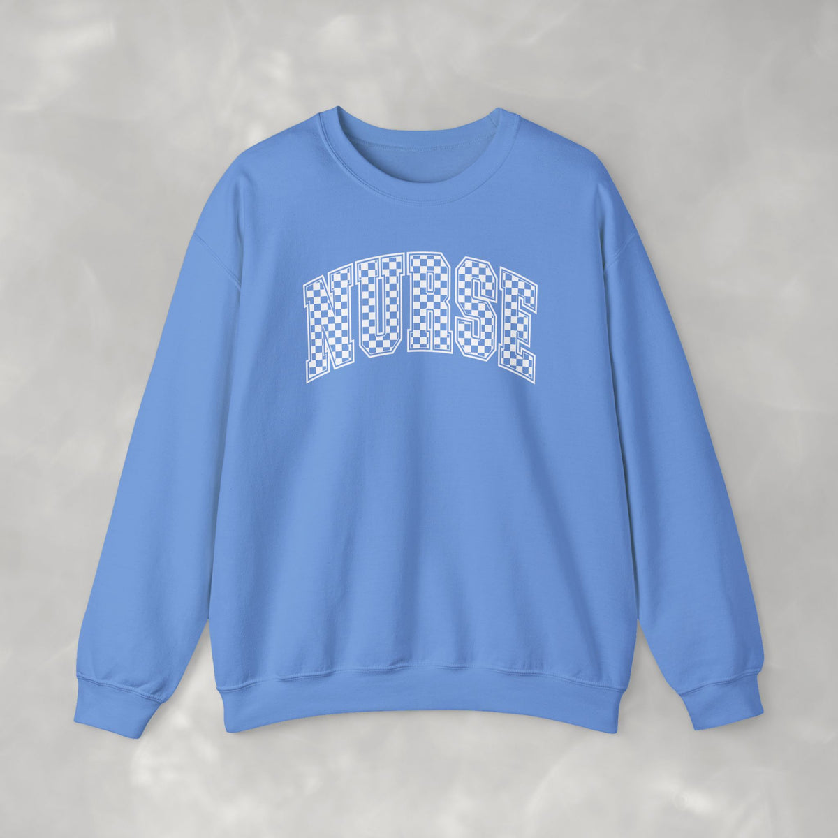Nurse Checkered Gildan Unisex Heavy Blend™ Crewneck Sweatshirt for RN, LPN, GN, Nursing Students