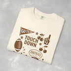 Football Preppy Game Day Comfort Colors Tee for Women