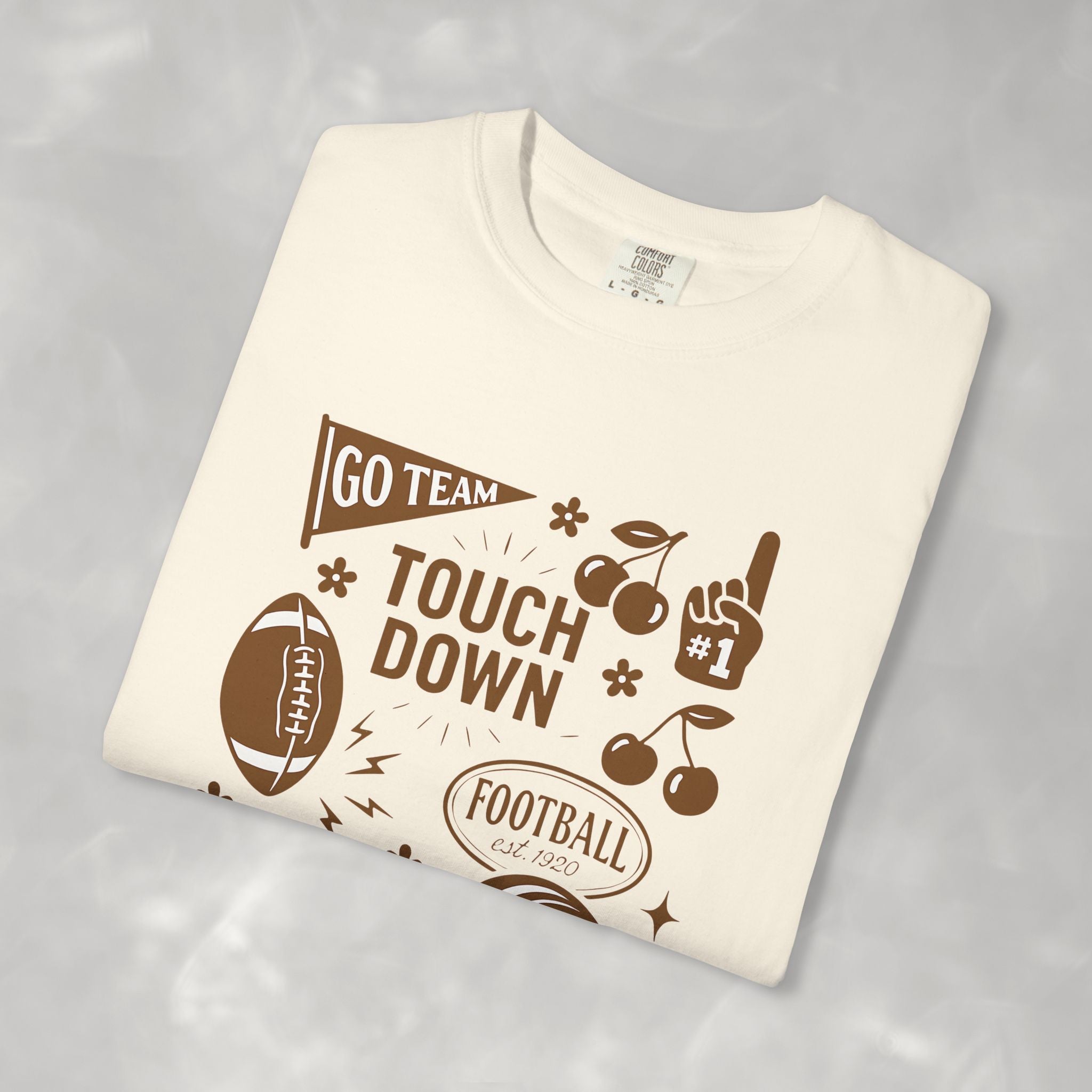Football Preppy Game Day Comfort Colors Tee for Women
