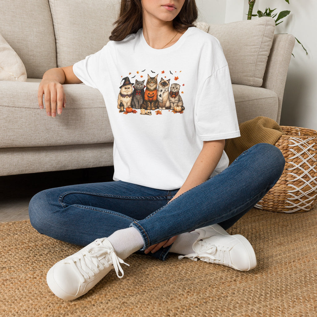 Retro Cats in Halloween Costumes Gildan Unisex Softstyle T-Shirt