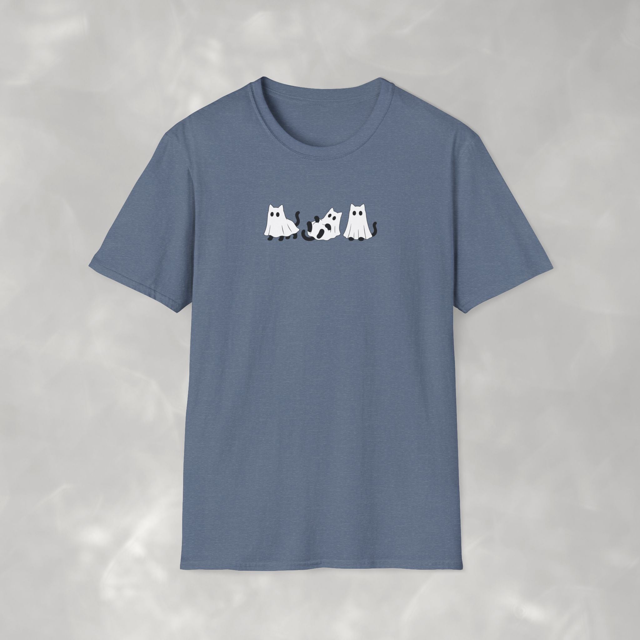 Cute Black Cat Ghosts, Haunted Kitties Halloween Gildan Unisex Softstyle T-Shirt