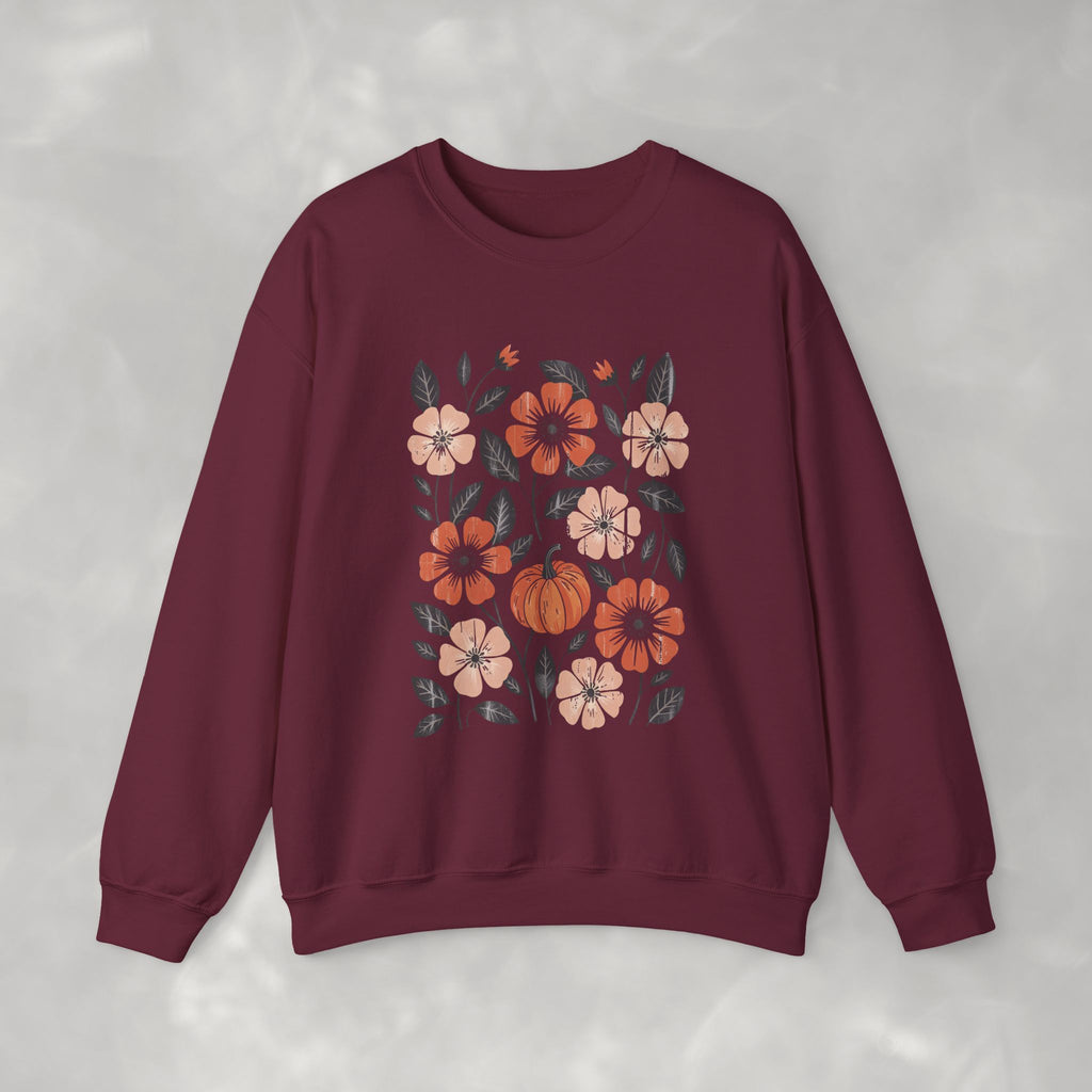 Vintage Autumn, Retro Fall Gildan Unisex Heavy Blend™ Crewneck Sweatshirt