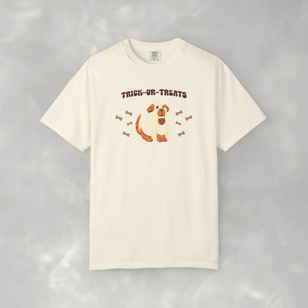 Trick-or-Treats Cute Funny Halloween Dog Lover Unisex Garment-Dyed T-shirt