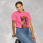 Spooky Black Cats and Jack-O-Lanterns, Unisex Comfort Colors Tee