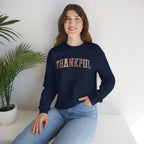 Thankful Cute Boho Trendy Gildan Unisex Heavy Blend™ Crewneck Sweatshirt for Autumn, Fall, Thanksgiving