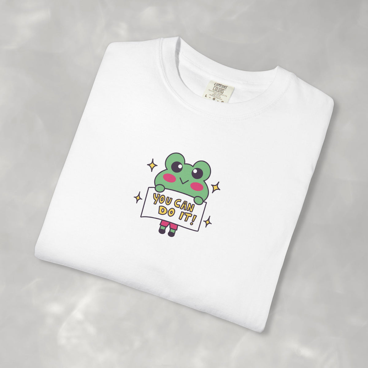 You Can Do It, Cute Motivational Frog Unisex Comfort Colors Tee for OT, PT, Speech Therapist