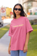 Take It Easy Unisex CC Tee, Casual Comfort Colors T-shirt for Men and Women