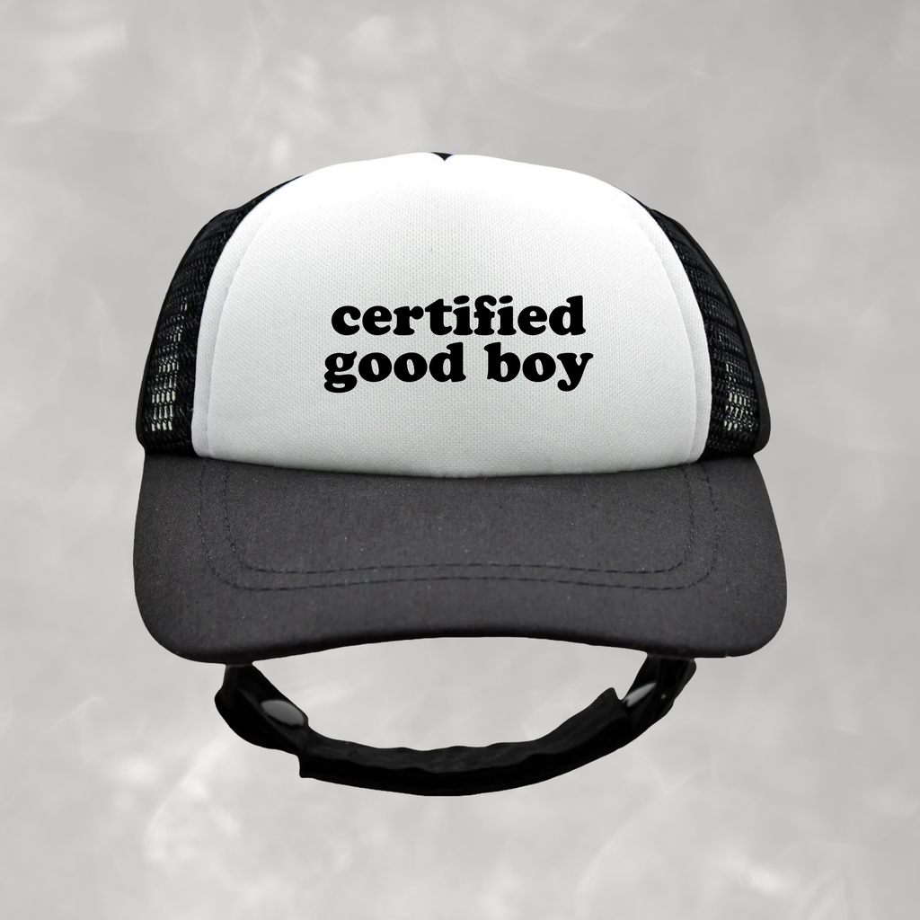 Certified Good Boy Dog Foam Trucker Hat with Ear Slots